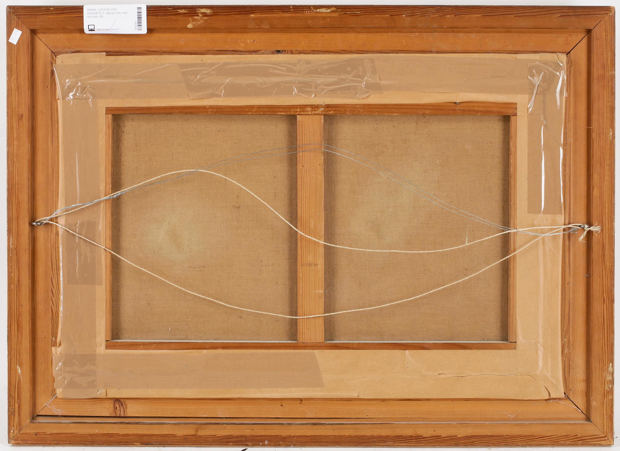 LOTTEN VON GEGERFELT, olja på duk, sign och dat -05.