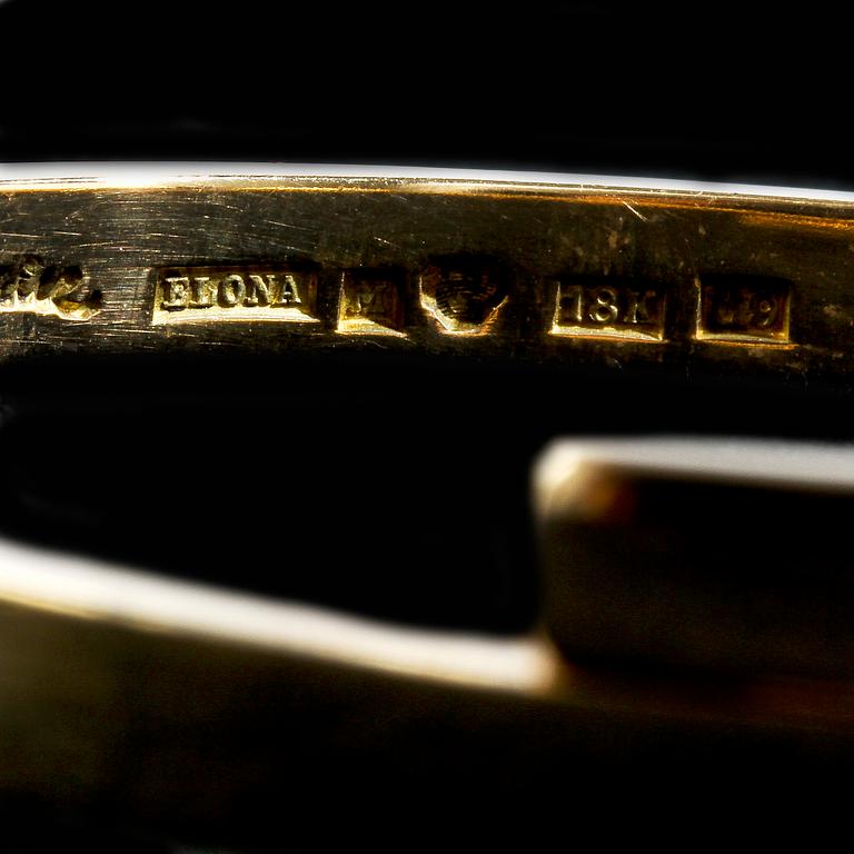 ARMBAND, 18k guld, Elon Arenhill, Malmö, 1970. Vikt 42 g.