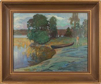 Väinö Hämäläinen, öljy kankaalle, signeerattu ja päivätty 1927.