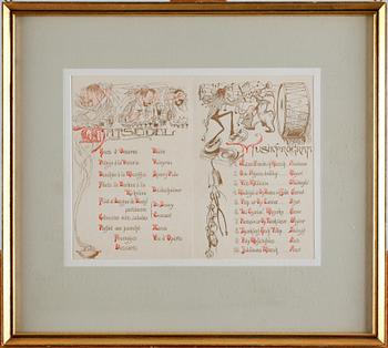 ALBERT ENGSTRÖM, grafiska blad, 7 st, 1895-1901.