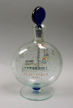 KARAFF, glas, souvenir Stockholmsutställningen 1930.