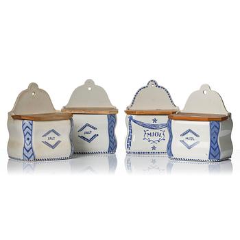 Wilhelm Kåge, 30 ceramic spice jars, Gustavsberg, Sweden, 1917 an onwards.