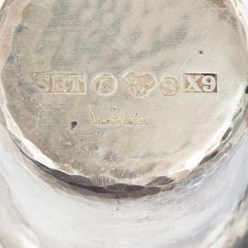 Einar Telander, Bägare, ett par, silver, i etui, Einar Telander Silversmedja, Stockholm 1972.