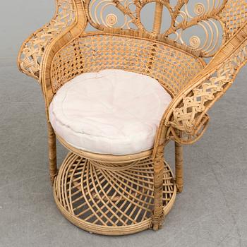 A rattan chair, second half of the 20th century.