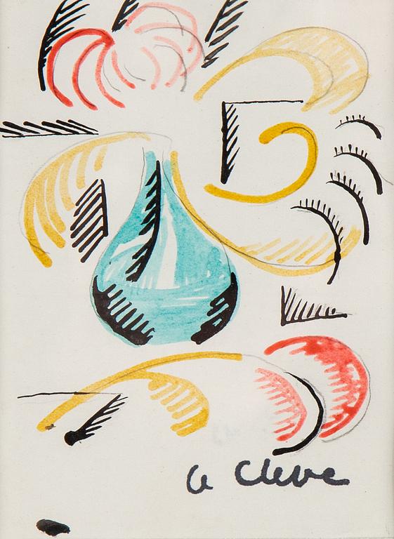 Agnes Cleve, ink, signed.