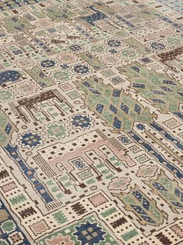 CARPET. "Hästhagen". Knotted pile. 340,5 x 276,5 cm. Signed AB MMF.