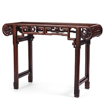 915. A Chinese hardwood altar table, Qing dynasty, late 19th Century.