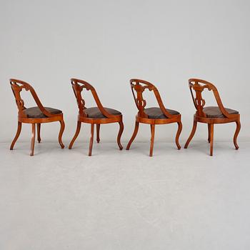 STOLAR, 4 st, så kallade göteborgsstolar, 1800-talets andra hälft.