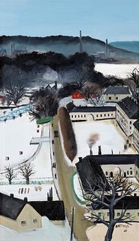 70. Lars Boëthius, Karlberg Castle in winter dress.