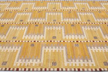 Marianne Richter, MATTO, "Gula havet", flat weave, ca 298 x 204 cm, signed AB MMF MR.