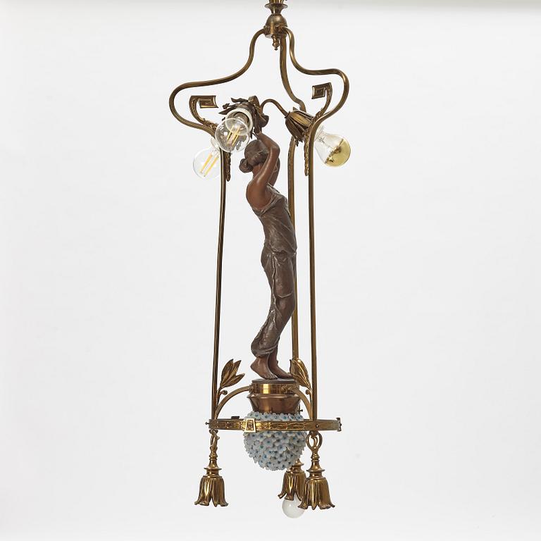 Taklampa, Art Nouveau, Frankrike, 1900-talets början.