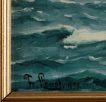 FRANTZ LANDT, olja på duk, signerad och daterad 1958.