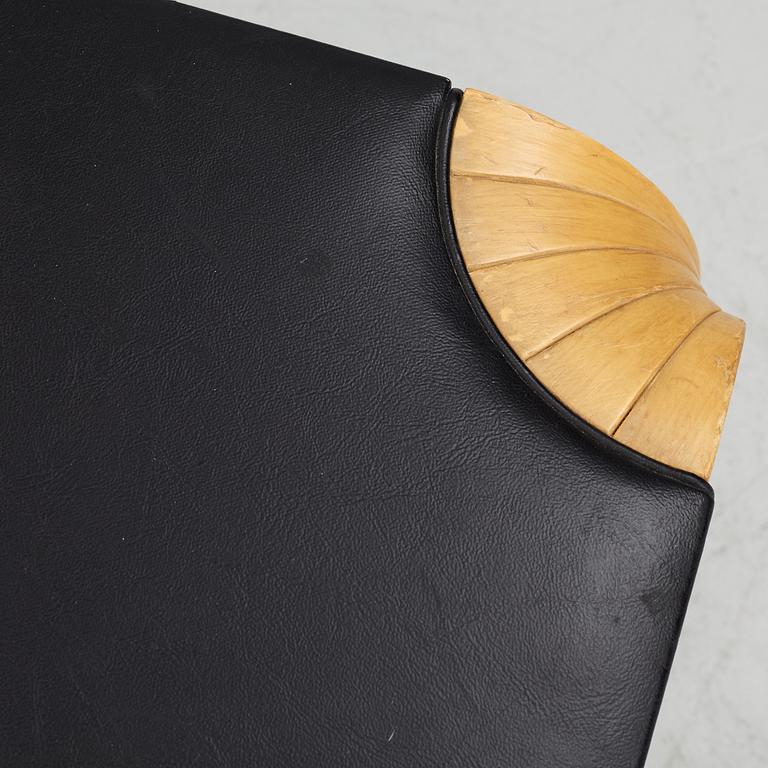 Alvar Aalto, a pair of 'X601' stool for Artek, later half of the 20th century.