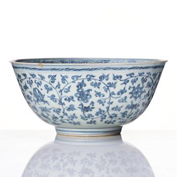A blue and white bowl, Ming dynasty (1368-1644).