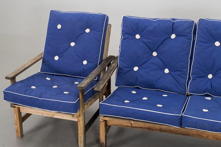 Four pieces of garden furniture by Elsa Stackelberg for Fri Form,