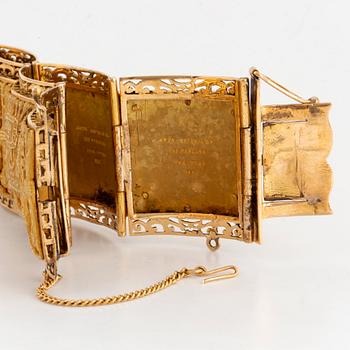 ARMBAND, 18K guld. Peru 1900-tal. Vikt 156 gram.