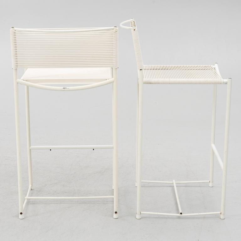 Giandomenico Belotti, four 'Spaghetti Chair' bar stools, Fly Line, Italy 1970s.