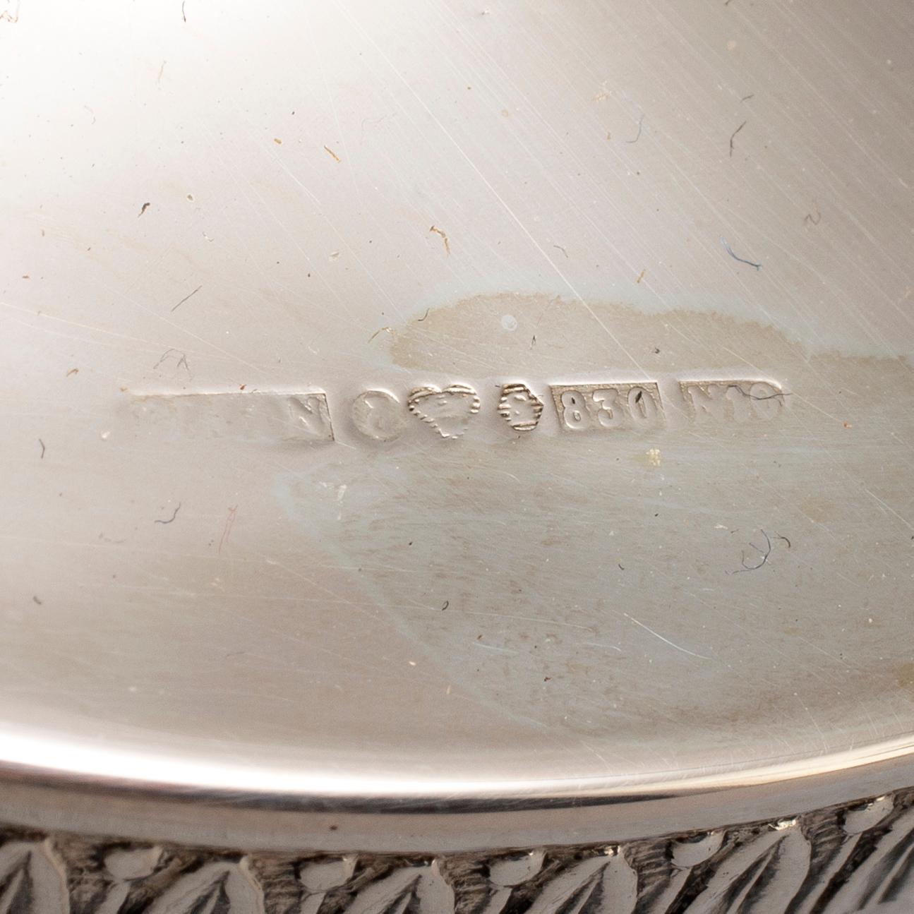 Four silver candle sticks, Göteborg, 1980's.