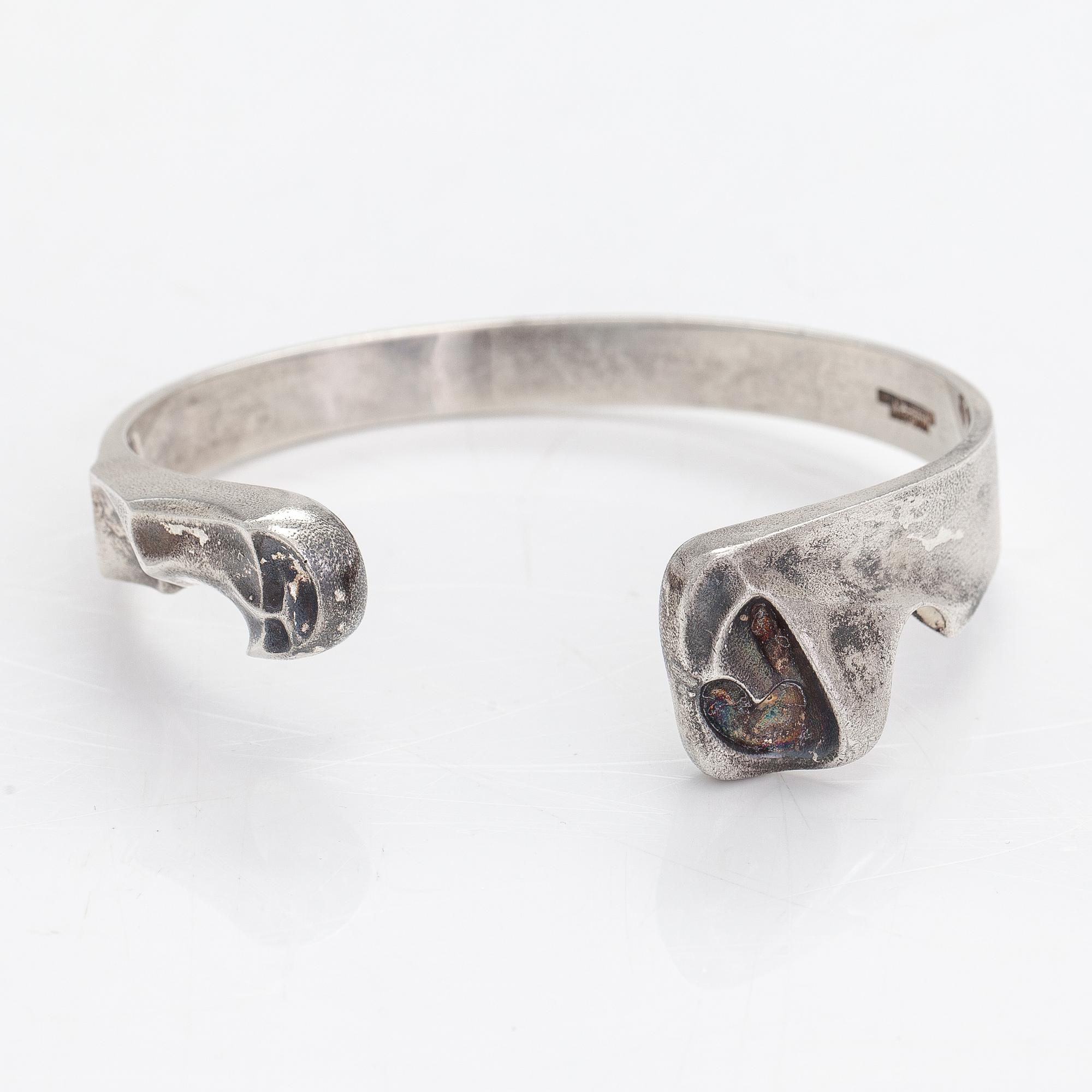 Björn Weckström, A sterling silver bracleet "Apollo". Lapponia 1978.