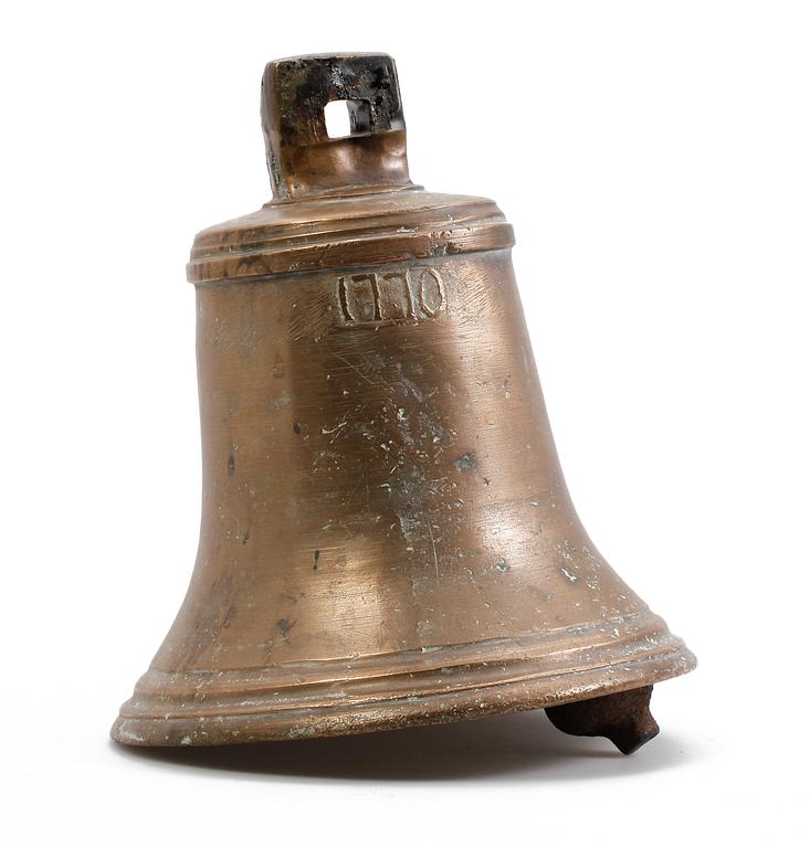 SKEPPSKLOCKA, mässing, dat 1770.