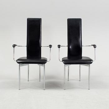 A set of eight armchairs by Giancarlo Vegni, Giamfrance Gualtierotti, Fasem, 1980s.