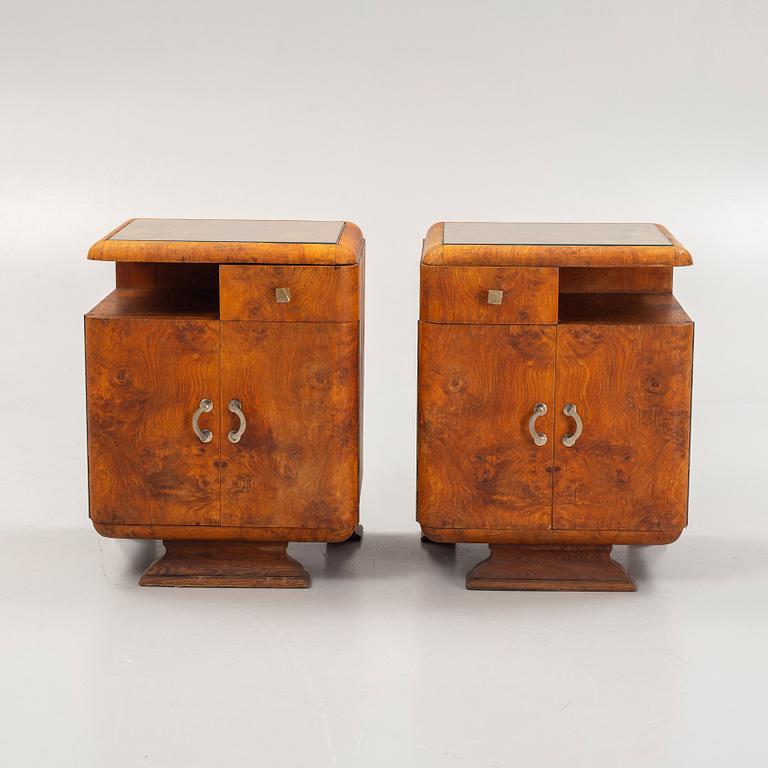 A pair of smoking tables, 1930's.