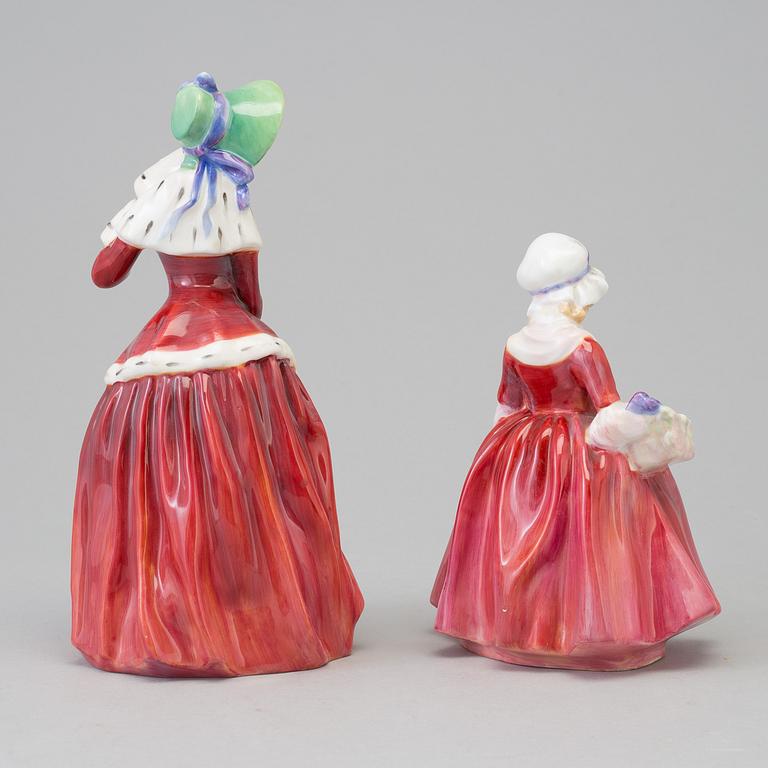 Five Royal Doulton porcelain figures, England, mid 1900s/second half of the 20th century.