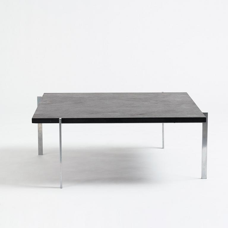 Poul Kjaerholm, a 'PK-61' slate and steel coffee table, E Kold Christensen, Denmark 1960-70's.