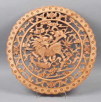 VÄGGORNAMENT, kamferträ, Kina.