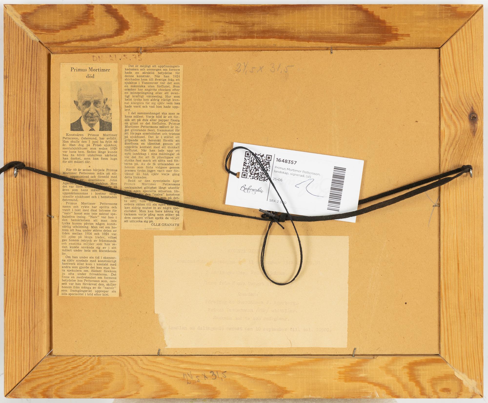 Primus Mortimer Pettersson, By vid kusten.