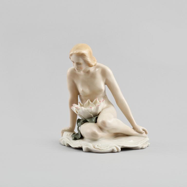 FIGURIN, porslin, Tyskland, otydlig stämpel, 1900-talets första hälft.