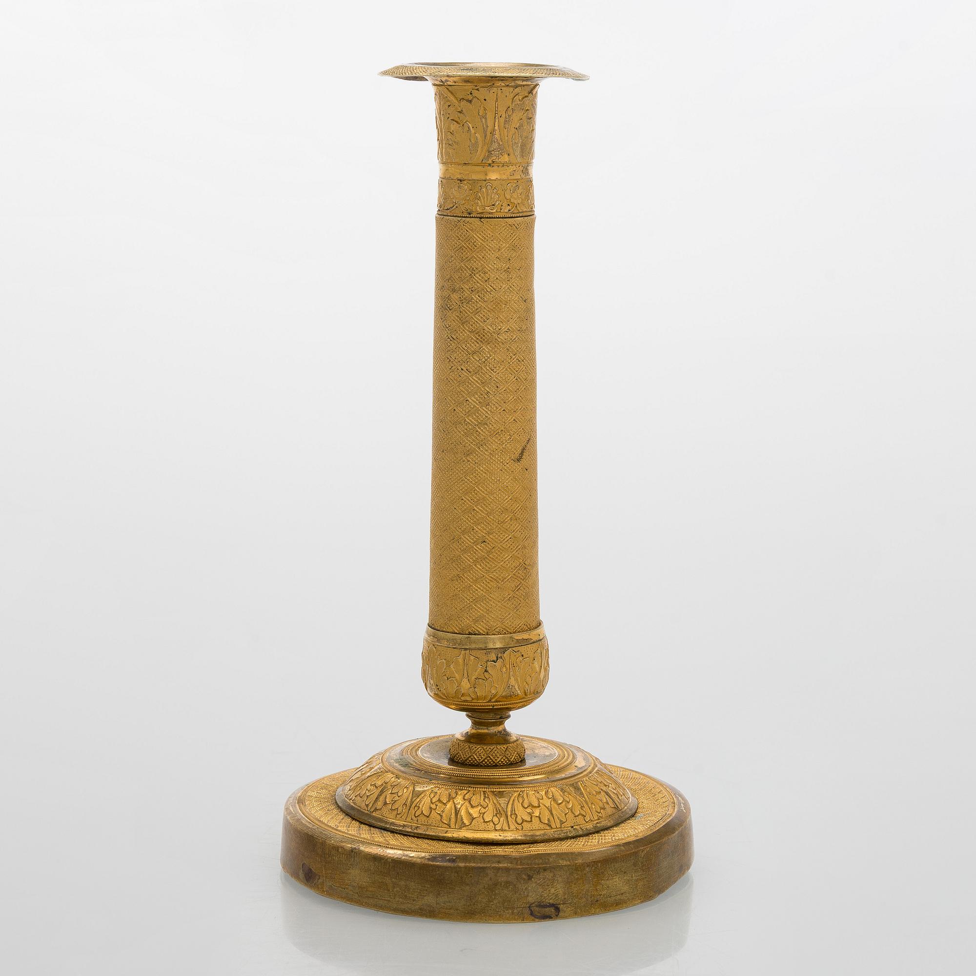 An early 19th century French Empire candlestick.