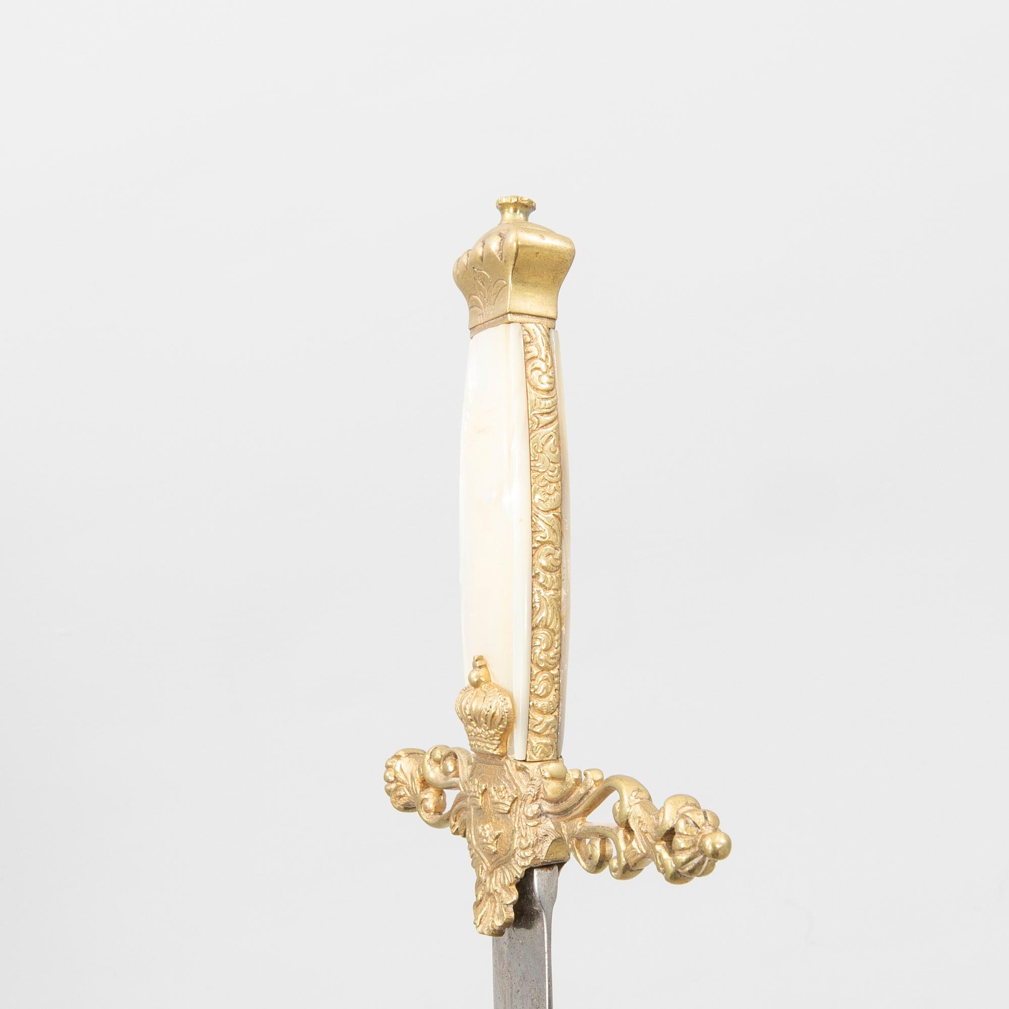 Värja svensk, för ämbetsman, 18/1900-tal, med balja.