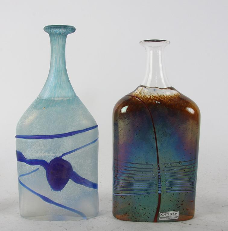 PARTI VASER, 6 st, glas, Bertil Vallien, Ulrica Hydman-Vallien, Kosta Boda.