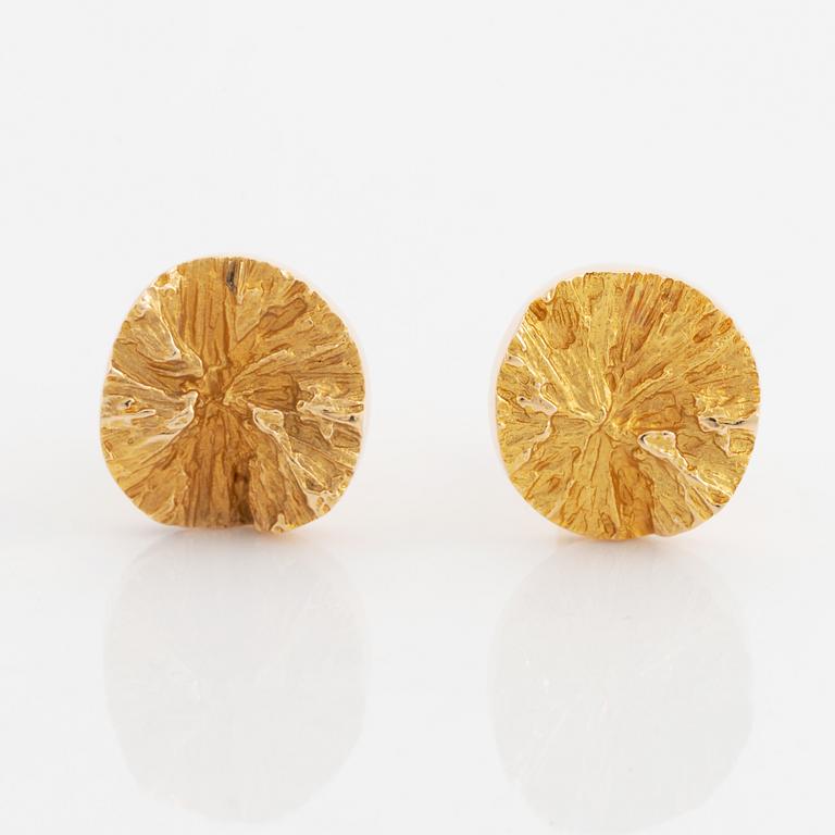Björn Weckström, 14K gold cufflinks, Lapponia 1993.
