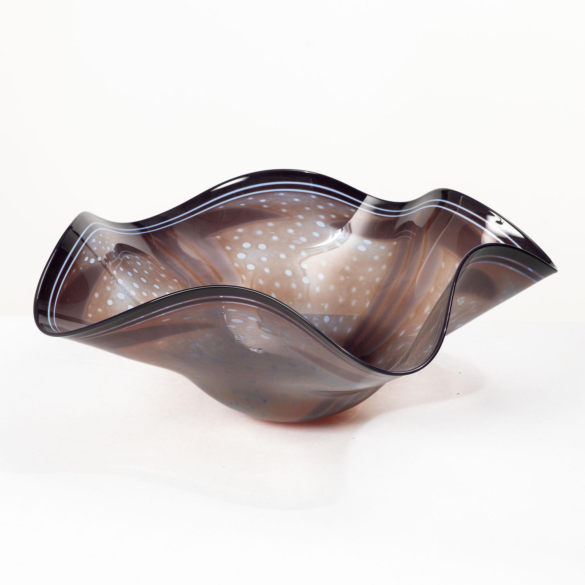 Gunnar Cyrén, skål, graal, glas, Orrefors 1992.