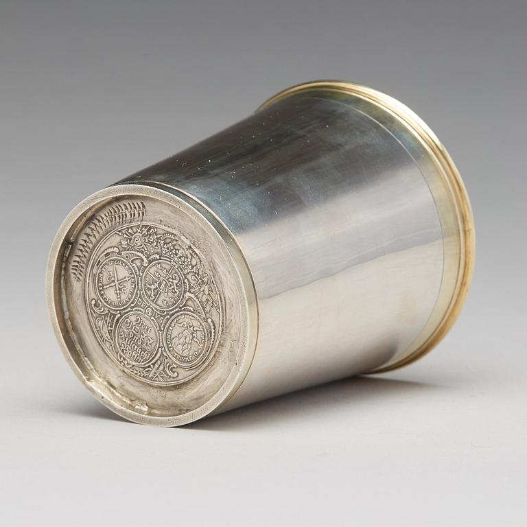 Bägare, silver, ostämplad, Nordeuropa 1600-talets slut/1700-talets början.