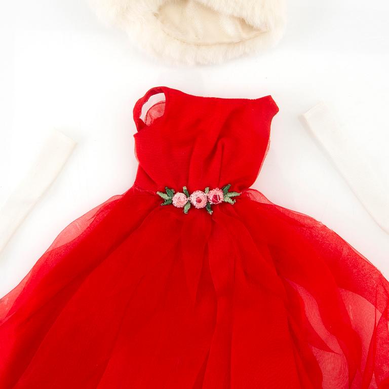 Barbiekläder 4 set. vintage bl a "Dinner at Eight" Mattel 1963-64. "Nighty Negligée" Mattel 1959-64.