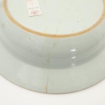 Wash basin, porcelain, Qing dynasty, China, 19th century.