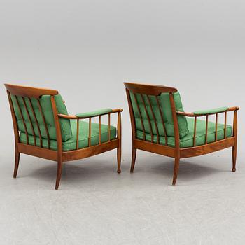 KERSTIN HÖRLIN-HOLMQVIST, fåtöljer, ett par, "Skrindan", OPE-möbler, 1900-talets andra hälft.