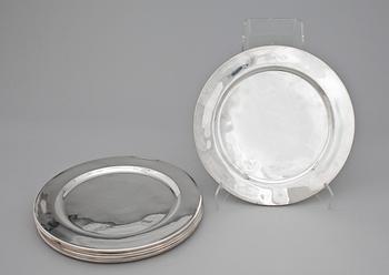 KUVERTTALLRIKAR, 8st, silver, Mexico, 1900-talets slut. Vikt ca 3110 g.