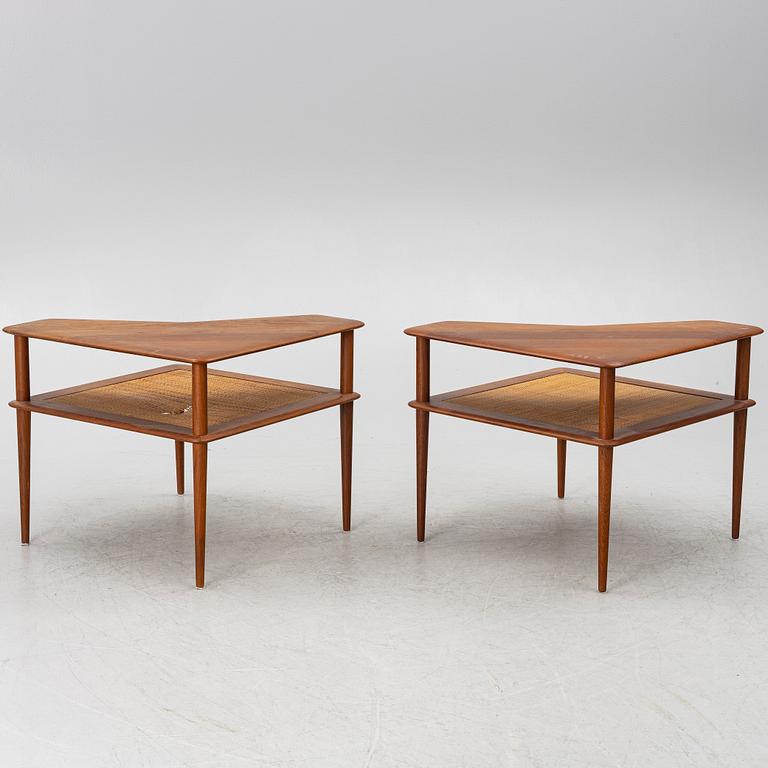 Peter Hvidt & Orla Mølgaard Nielsen, a pair of 'Minerva' tables, France & Son, Denmark, 1960's.