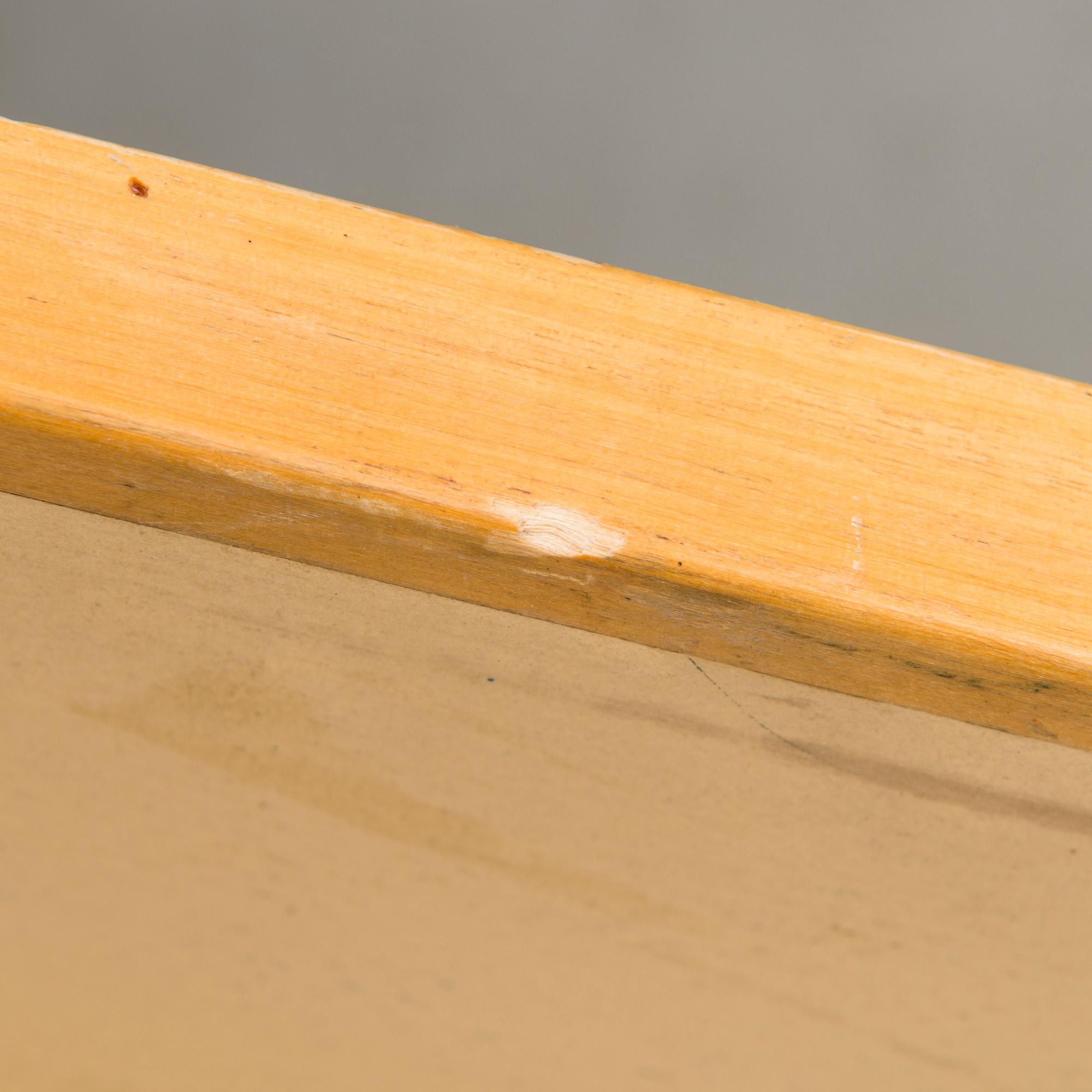 ALVAR AALTO, musta linoleum pöytälevy, 1960/1970-luku.