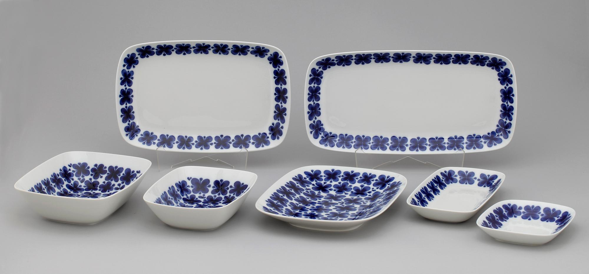 MATSERVIS samt KAFFESERVIS, 106 delar, porslin, "Mon Amie", Marianne Westman, 1952-1987, Rörstrand.