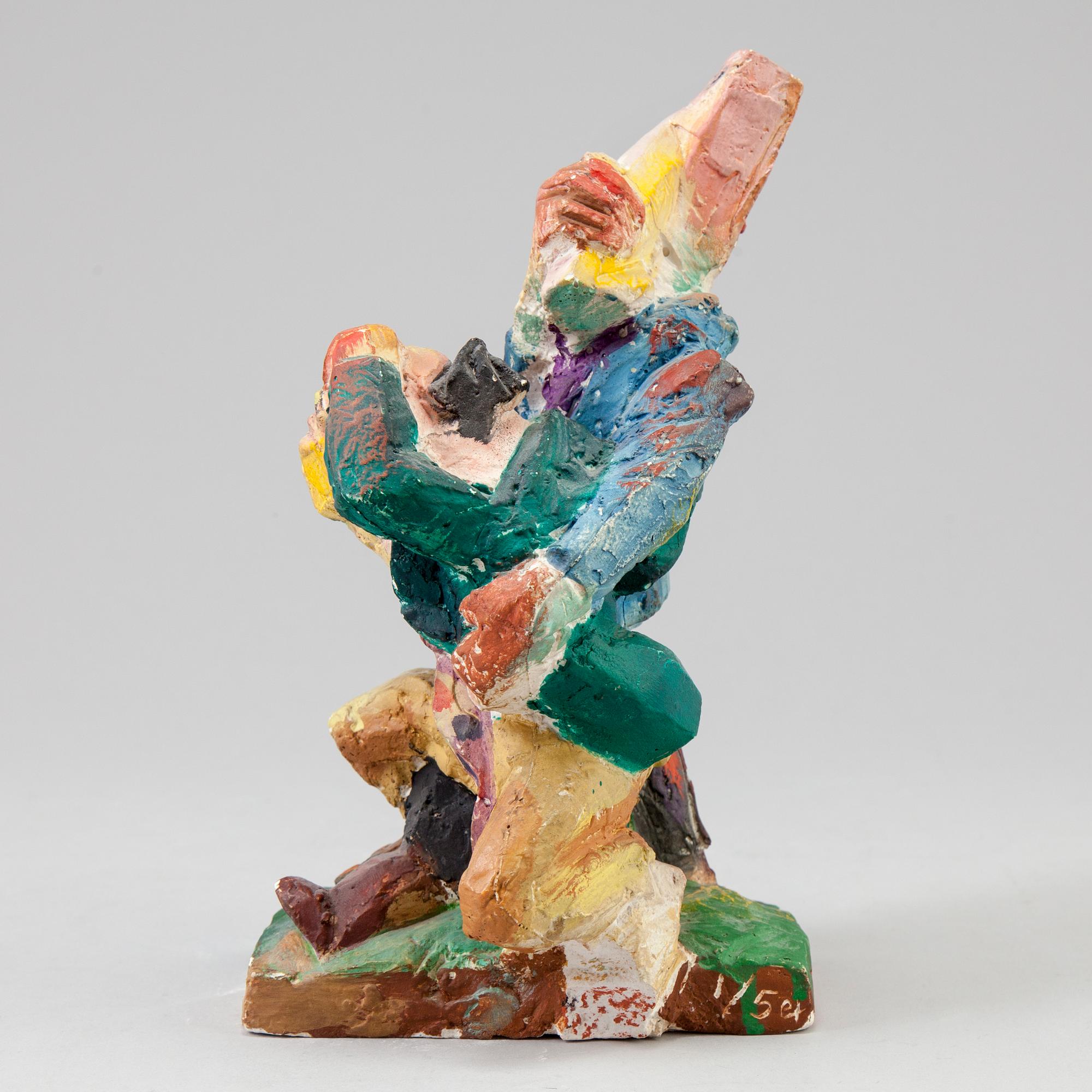 TOMMY ÖSTMAR, sculpture in painted plaster signed and numbered 1/5 dated 1974.