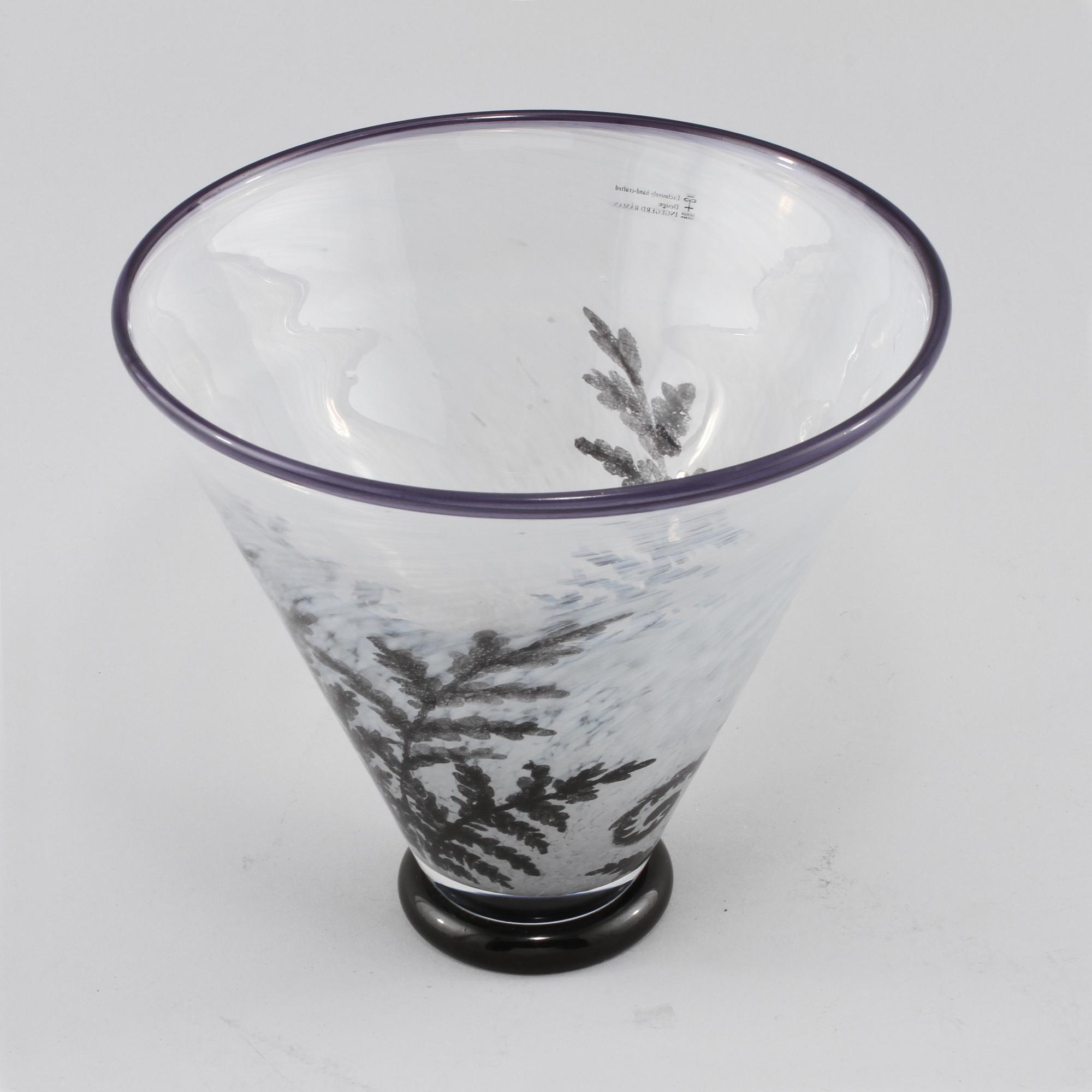 VAS, glas, Ingegerd Råman, Orrefors, unikat, signerad och numrerad 1170.