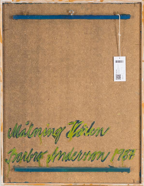 BARBRO ANDERSSON, "Sommaren", oil on paper, signed and dated 1988.