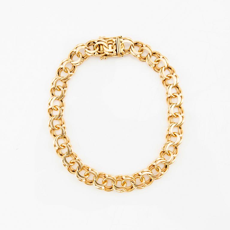 Bismarck link bracelet, 18K gold.