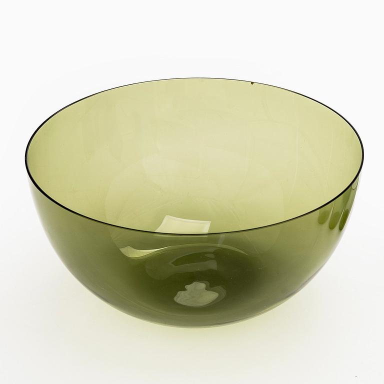 Timo Sarpaneva, Pullo "Lintupullo" sekä juomalaseja 6 kpl ja kulho, i-sarja, Iittala, Suomi, 1900-luvun puoliväli.