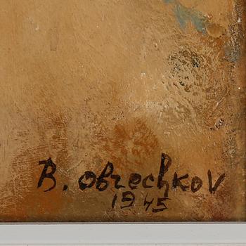 BENCHO OBRESHKOV, olja på duk uppklistrad på masonit, signerad och daterad 1945.
